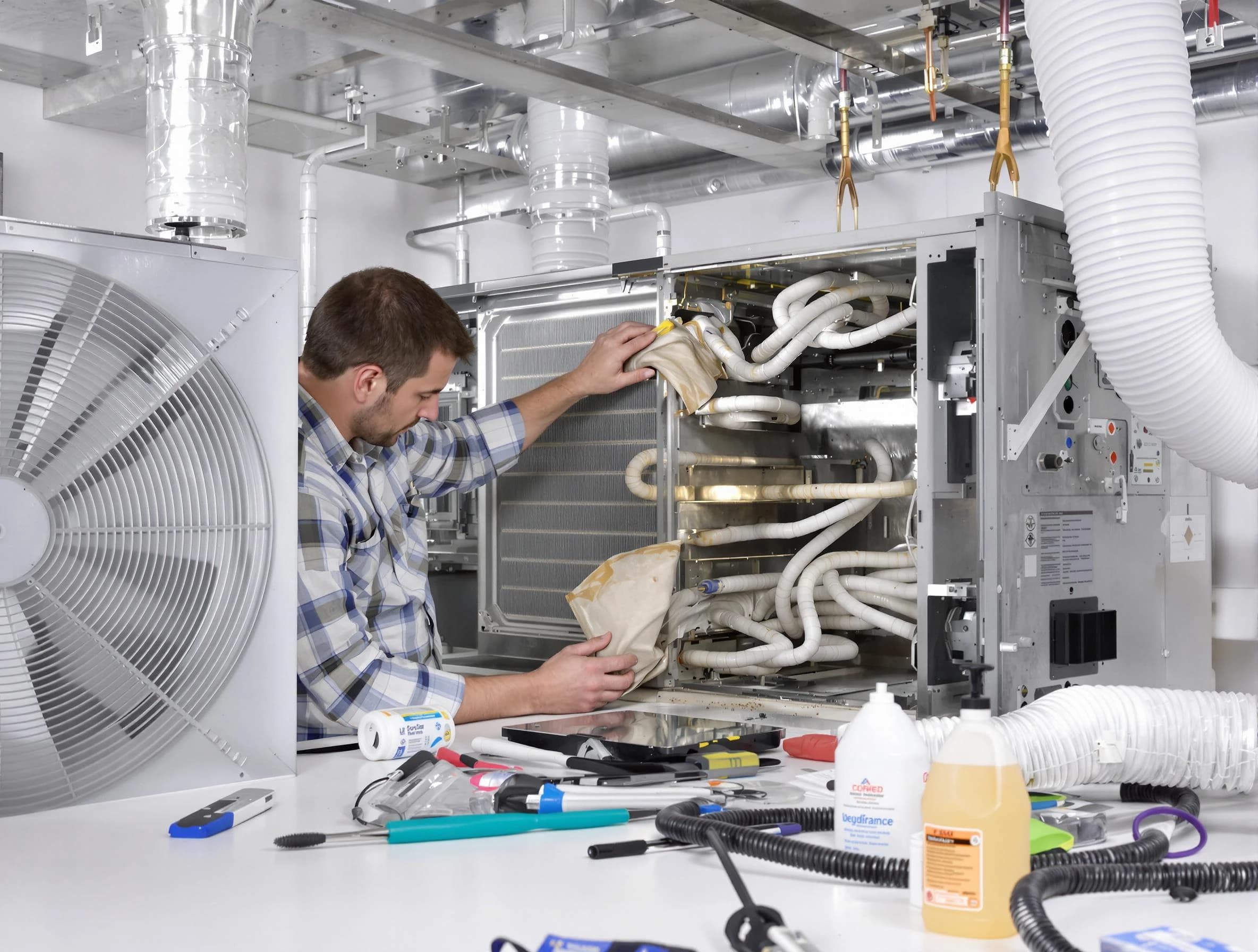 Murrysville Air Duct Cleaning specialist performing precision AC coil cleaning in Murrysville