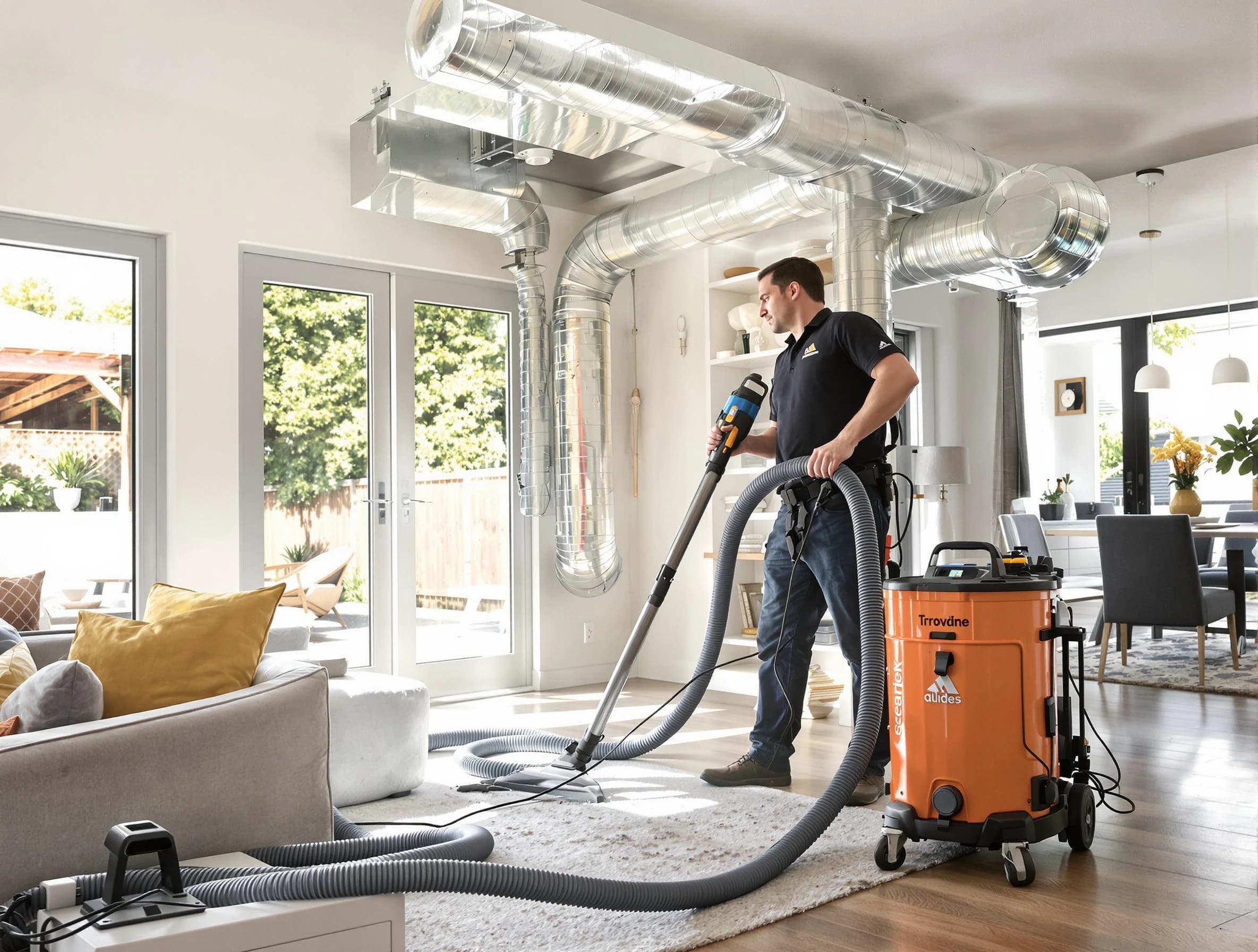 Murrysville Air Duct Cleaning specialist performing thorough residential duct cleaning using advanced equipment in Murrysville