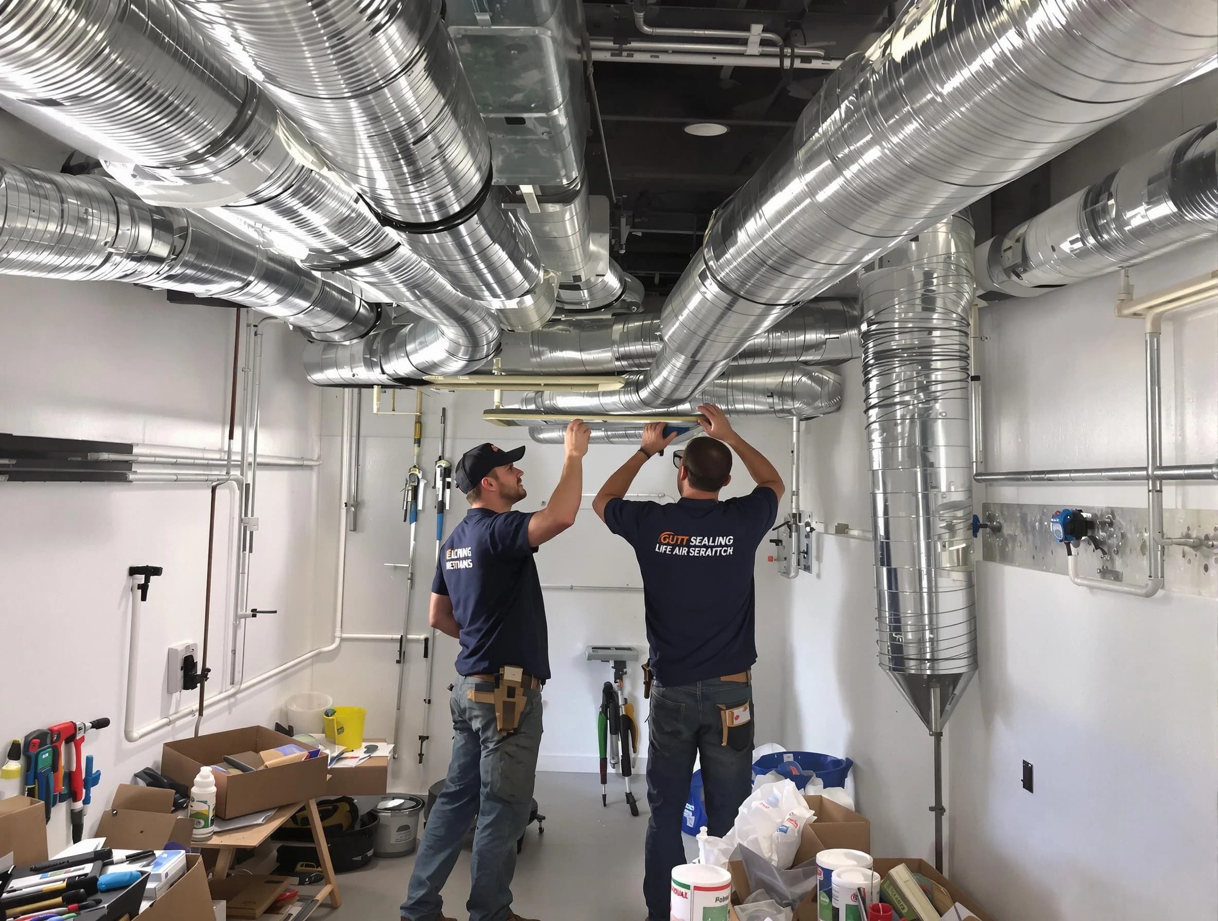 Murrysville Air Duct Cleaning technician applying professional duct sealing solutions in Murrysville