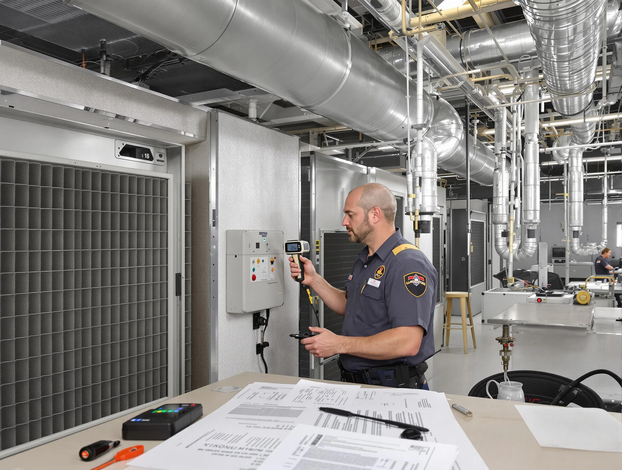 Professional filter system inspection by Murrysville Air Duct Cleaning in Murrysville